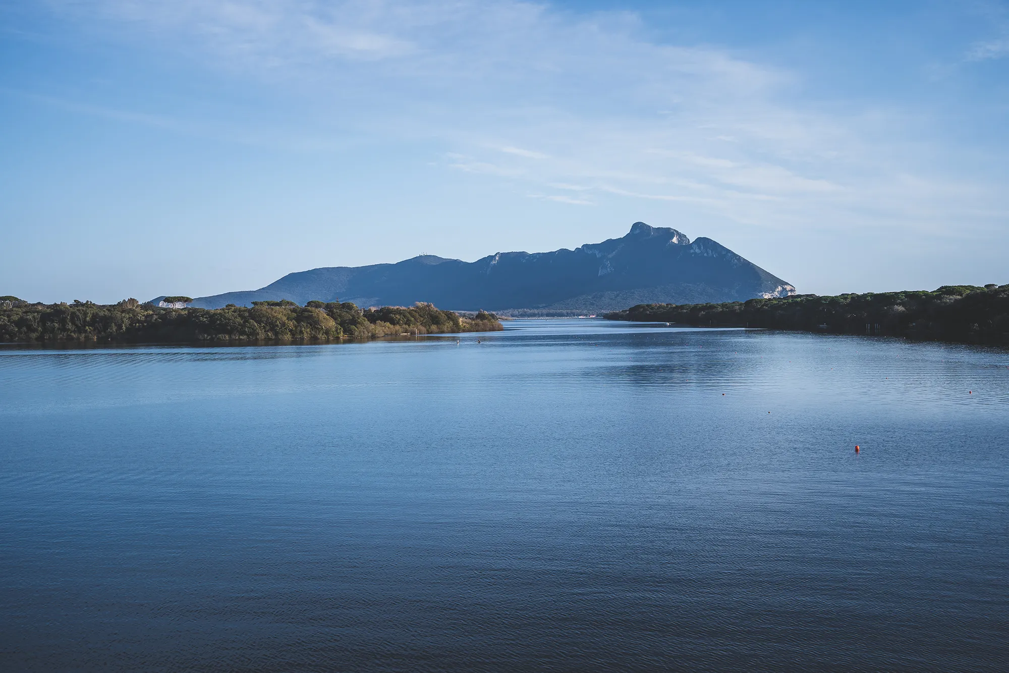 Pictured is the landscape of Sabaudia and the Circeo.