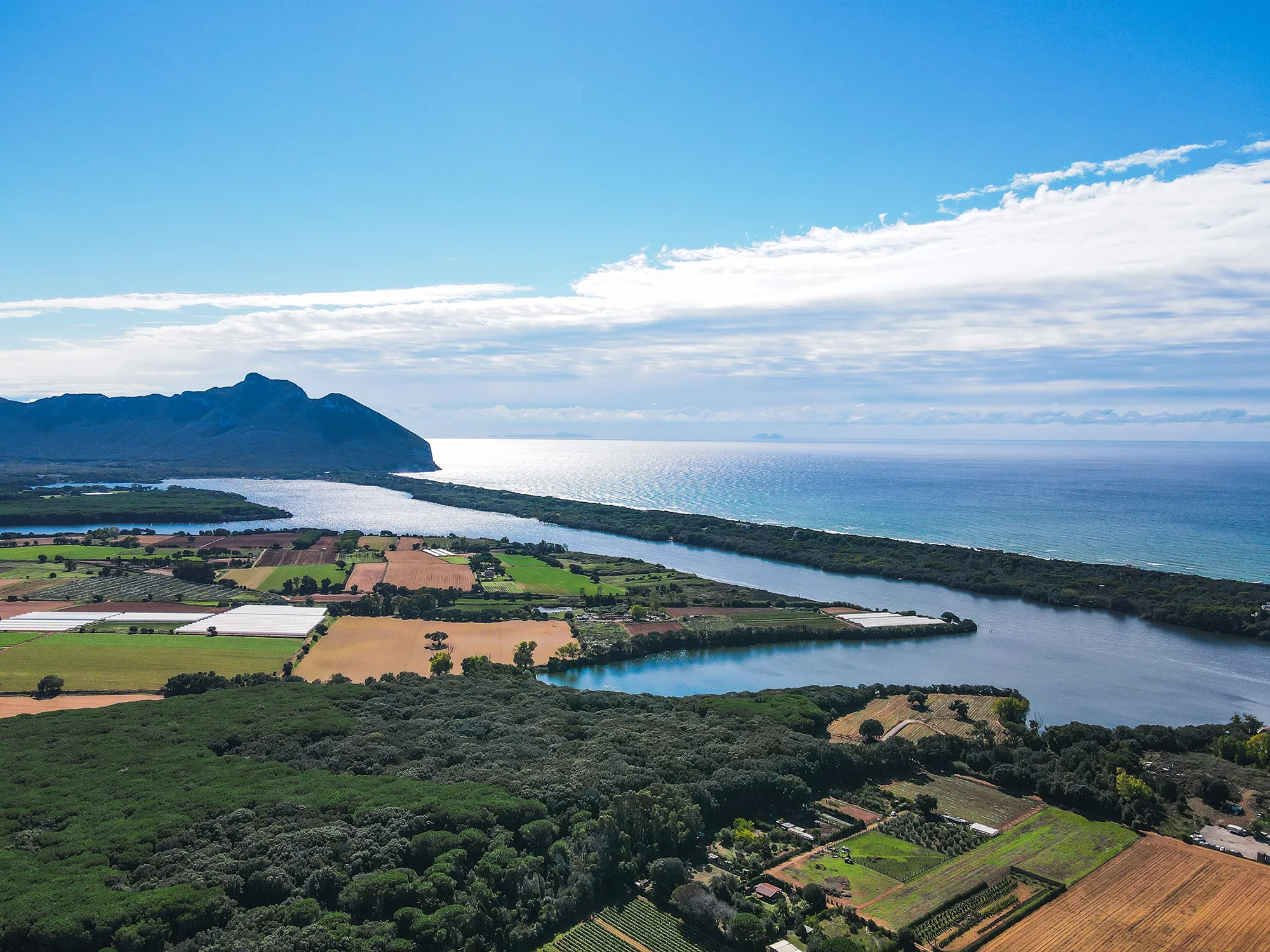 Pictured is the view of the Circeo area from above.